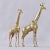 Brass Pair of Tall Vintage Brass Giraffe Figurine Sculptures Overt 2 Feet For Sale - Image 8 of 11