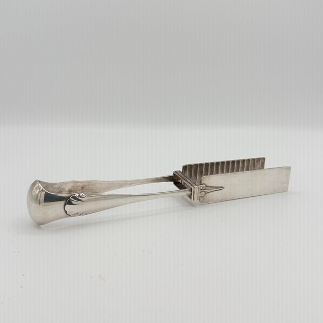 Antique French Silver Plate Asparagus Tongs Attributed to Christofle, Circa 1900 For Sale - Image 9 of 9