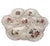 Majolica oyster plate with different flowers on each shells, circa 1900 signed Longchamp.