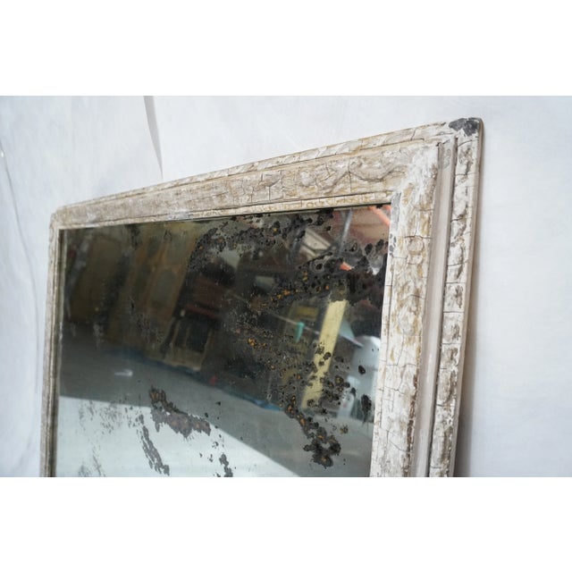 1930s Italian Antiqued Mirror With Painted Wood C 1930s From Mla For Sale - Image 5 of 10