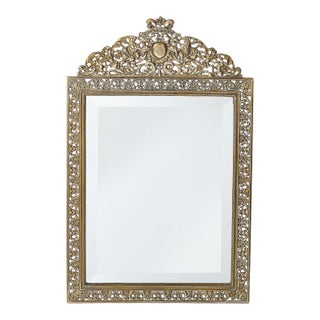 Elegant Gilded Age Gilt Bronze Standing Mirror Signed Tiffany & Co For Sale