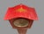 Mid 20th Century Antique 1920s English Chinoiserie Grandmother Clock Red Lacquer 50.5” Longcase For Sale - Image 5 of 12