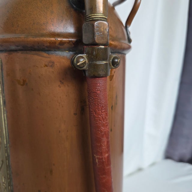 Mid-Century Elkhart Brass 2.5 Gal Soda-Acid Vintage Fire Extinguisher W/ Pyrene Bottle For Sale - Image 9 of 18