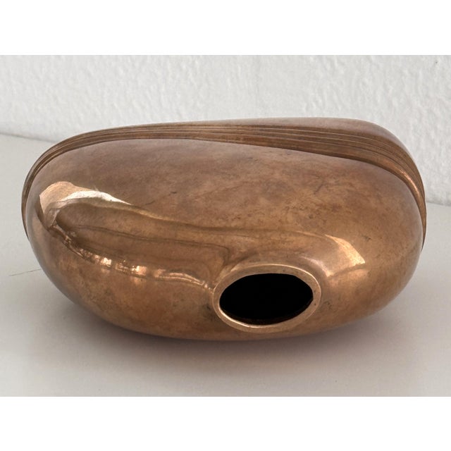 Mid-Century Modern Bronze Vase by Esa Fedrigolli, Italy, 1970s For Sale - Image 3 of 17