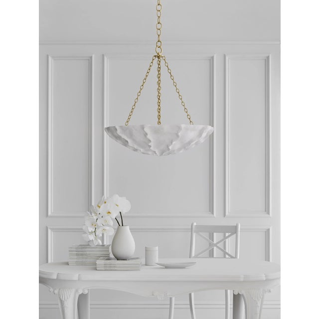 AERIN for Visual Comfort Benit Medium Sculpted Chandelier in Plaster ...