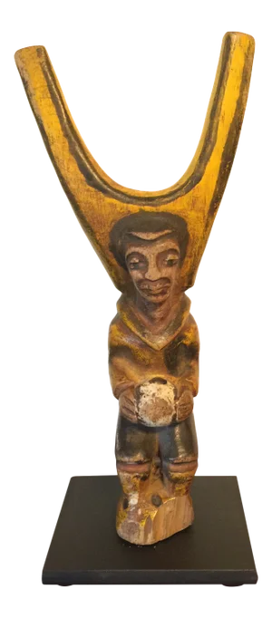African Painted Soccer Player Slingshot