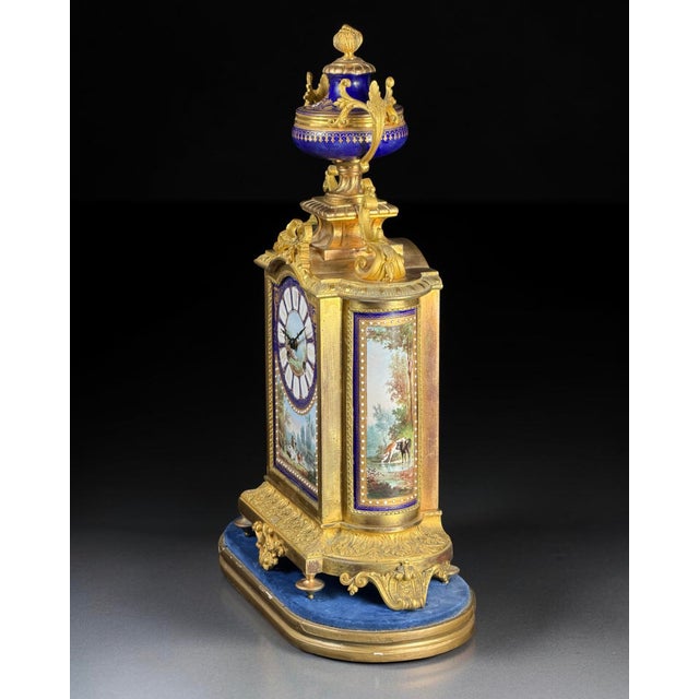 An elegant French mantel clock attributed to Richard & Cie of Paris, dating to the late 19th century. The case combines...