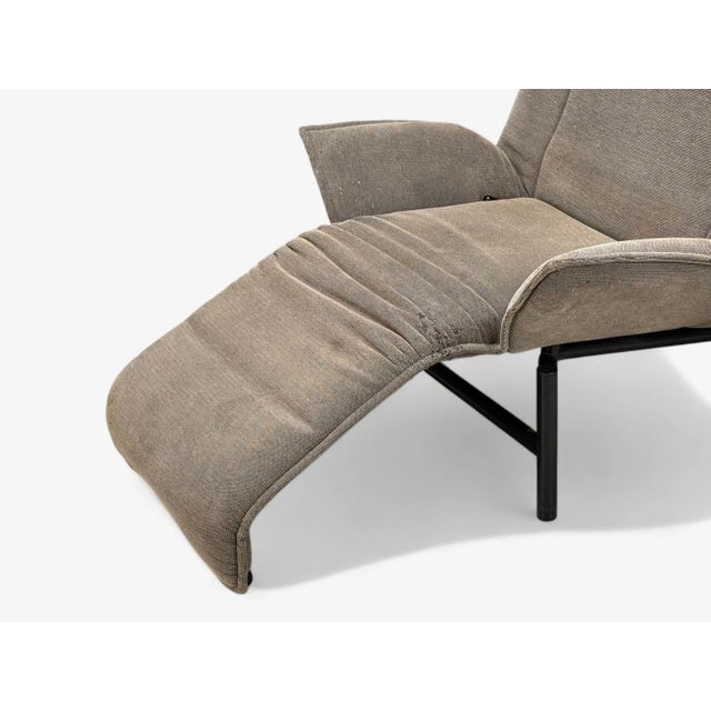 Vico Magistretti, Italian Modern, Fabric, Metal, Veranda Lounge Chair, 1980s For Sale In New York - Image 6 of 14