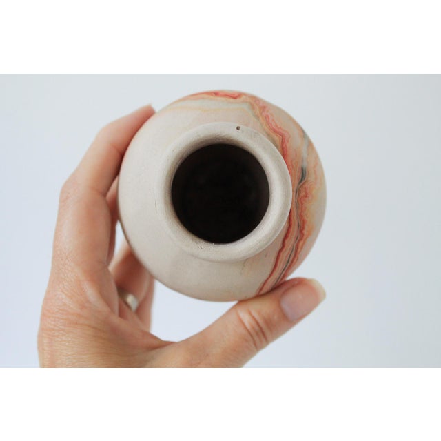 Vintage Nemadji Swirl Pottery Bud Vase For Sale - Image 4 of 12