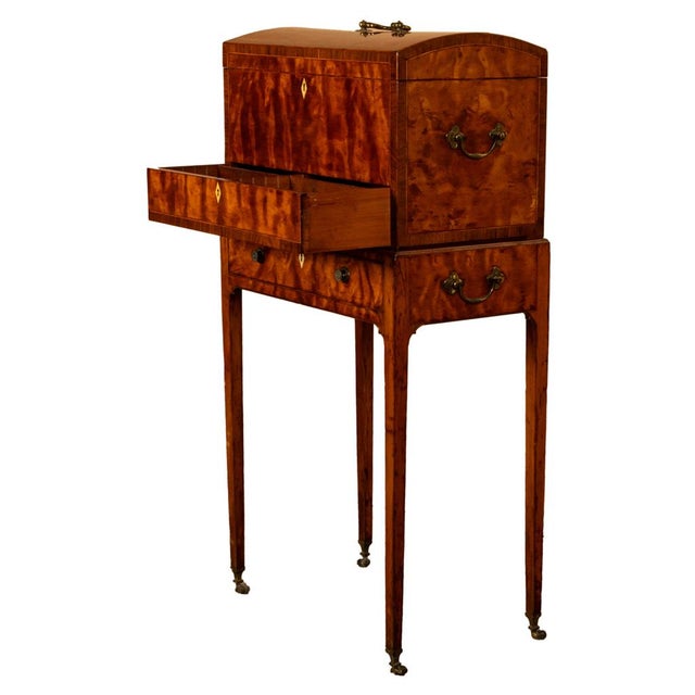 Antique George III Neoclassical Mahogany Chest Stand Cabinet Ince & Mayhew 1790 For Sale - Image 11 of 17