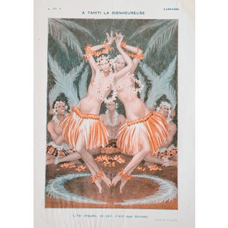 Armand Vallée 1931 "A Tahiti La Bienheureuse" Fantasio Print For Sale