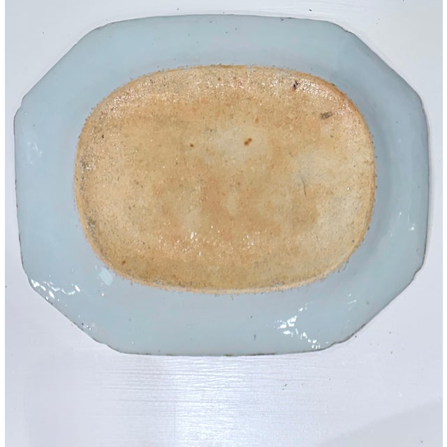 Chinese Export Porcelain Shaped Dish, Blue and White With Flower Basket, Qing Dynasty, Circa 1800 For Sale - Image 16 of 17