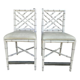 Late 20th Century Brighton Counter Height Stools From Century Furniture, Pair For Sale