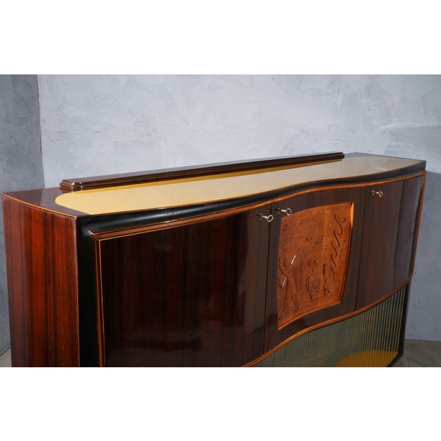 Mid-Century Art Deco Italian Walnut Cabinet from Vittorio Dassi, 1940s For Sale - Image 4 of 15