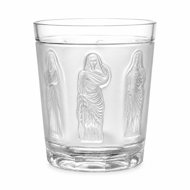 1960s Vintage Lalique France Femmes Antiques Crystal Whiskey Tumblers Signed - Set of 4 For Sale - Image 5 of 7