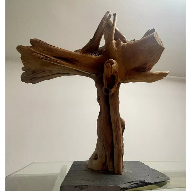 Vintage Driftwood Tabletop Abstract Sculpture 70s Organic Natural Art Decor 17” For Sale In West Palm - Image 6 of 8