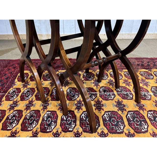 English Mahogany Nesting Tables, 1950s, Set of 3 For Sale - Image 12 of 15
