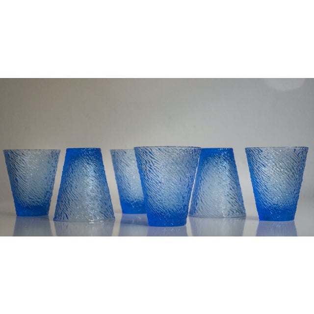Beautiful set of 6 mouth-blown glasses by Tuscan masters. produced by the prestigious Vetreria IVV of Florence. the colors...