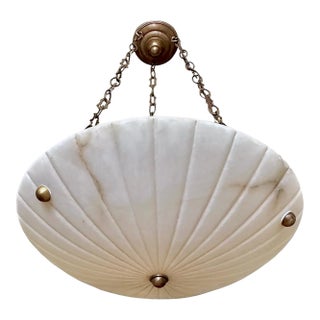 Directoire Style French Alabaster Pendant Chandelier For Sale
