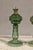 Green Glass Gas Lights with Meander Friezes, a Vintage Near Pair For Sale - Image 9 of 12