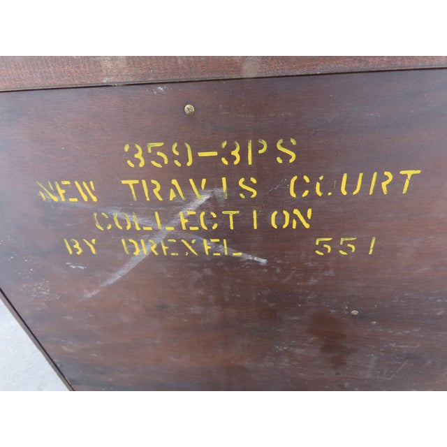 Drexel 1940s Mahogany Long Credenza Sideboard Media Console 6626 For Sale - Image 9 of 18