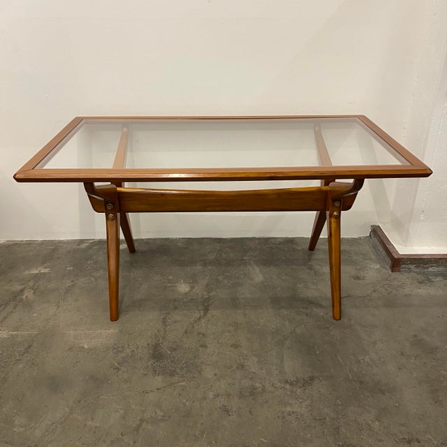 Vintage Teak and Glass Table, 1950s For Sale - Image 14 of 14