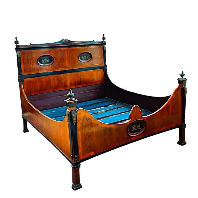 Large Antique Empire Bed, Early 19th Century, in Good conditions. Designed before 1890