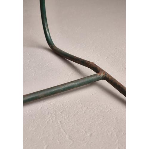 Swedish Iron Garden Armchair with Green Lacquered Wooden Slats, 1930s For Sale - Image 10 of 15