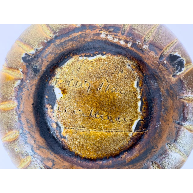 1960s Vallauris Sculptural Ceramic Bowl With Handles For Sale - Image 9 of 16