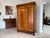 Original Biedermeier Wardrobe in Walnut Veneer with Clothes Rail For Sale - Image 10 of 10