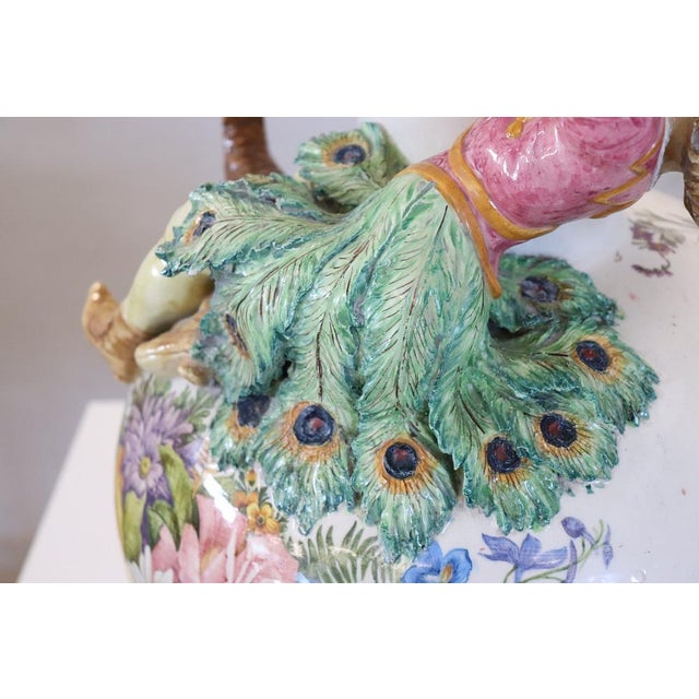 Early 20th Century Ceramic Vase with Relief Figures For Sale - Image 16 of 18