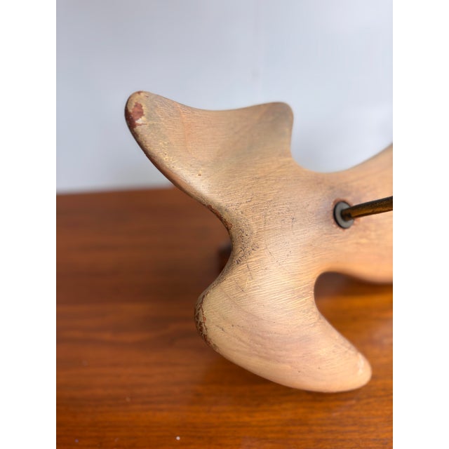 1950s Dove Wood Table Lamp in the Style of Heifetz Lighting For Sale In Philadelphia - Image 6 of 7