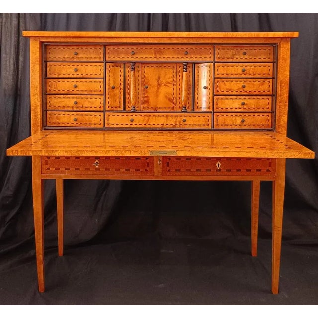 Antique Secretary in Birch, 1880s For Sale - Image 11 of 11