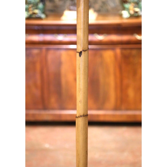 Mid-Century Italian Bamboo and Rattan Hall Tree in the Manner of Franco Albini For Sale - Image 4 of 10