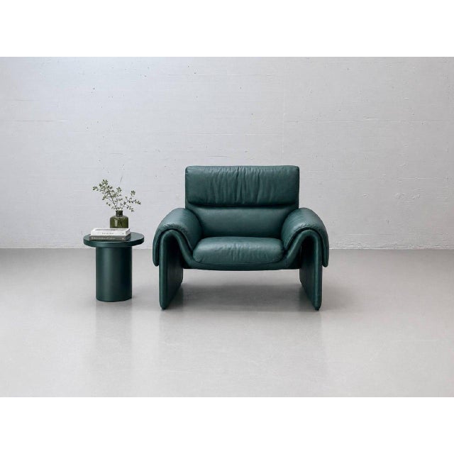 DS-2011 Leather Armchair in Petrol Green from de Sede, Switzerland, 1980s For Sale - Image 4 of 17