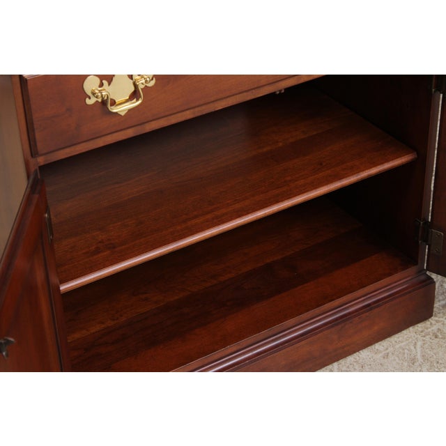 Brown Statton Large Cherry Workspace Desk W. Hutch For Sale - Image 8 of 18