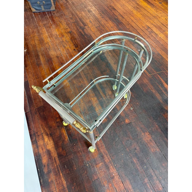 French Extending Bar Cart, Maison Jansen Manner, Mid-20th Century For Sale - Image 10 of 10