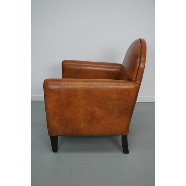 Vintage Dutch Cognac Leather Club Chair, 1970s For Sale - Image 9 of 14