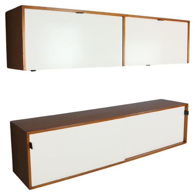 Hanging Cabinets Model 121 + 123 W-1 by Florence Knoll for Knoll, 1947, Set of 2 For Sale