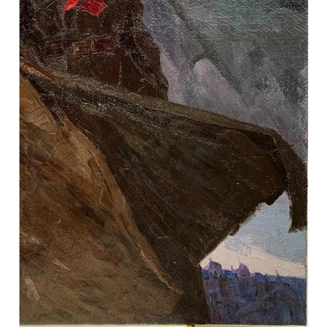 1970s Red Army Budyonnovtsy Great Oil Painting Original Artist Osenniy m.s. 130-115 1970 For Sale - Image 5 of 6