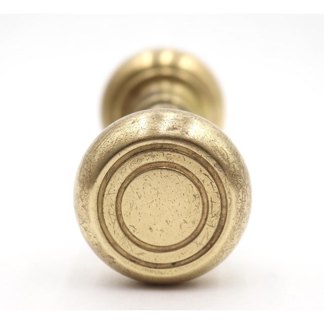 Vintage Concentric Brass Finish Passage Door Knob Set For Sale - Image 4 of 9