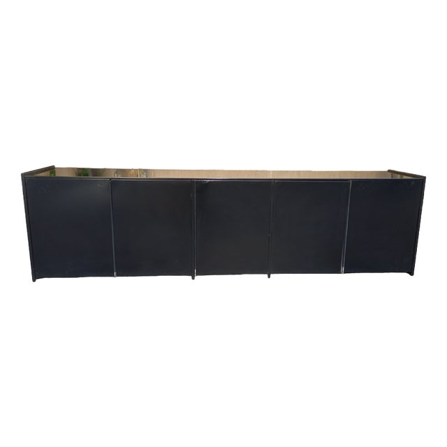 Sideboard in Black Lacquer by Marco Zanuso for Elam, 1970s For Sale