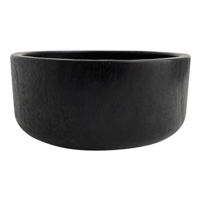 Ebonized Wood Artisan Crafted Wood Bowl For Sale