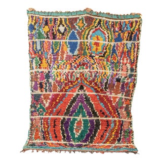 Vintage Boucherouite Berber Rug For Sale