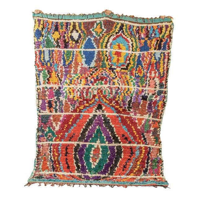 Vintage Boucherouite Berber Rug For Sale