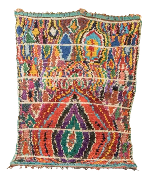 Vintage Boucherouite Berber Rug