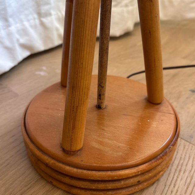 1950s Mid-Century Modern Rattan Table Lamp For Sale - Image 9 of 11