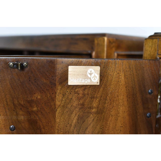 1970s Campaign Nightstands Dynasty Collection by Drexel Heritage - A Pair For Sale - Image 12 of 12