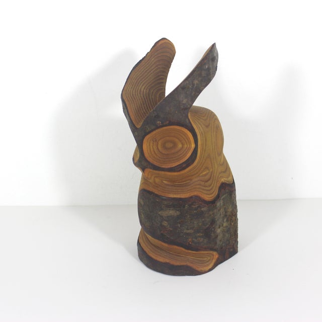 Wood Vintage Hand Carved Wood Owl For Sale - Image 7 of 10