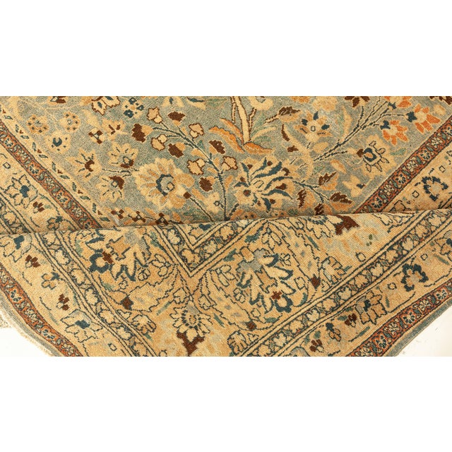 Fine Persian Khorassan Botanic Handmade Wool Carpet For Sale In New York - Image 6 of 9